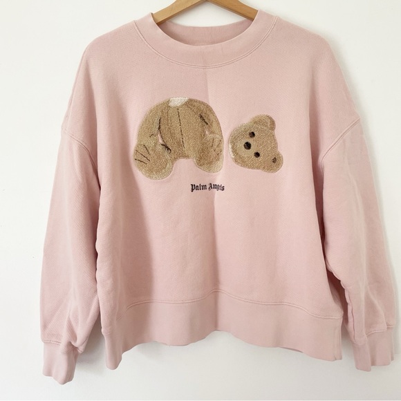 NWOT PALM ANGELS SWEATSHIRT size M in Cherry pink - Picture 8 of 16